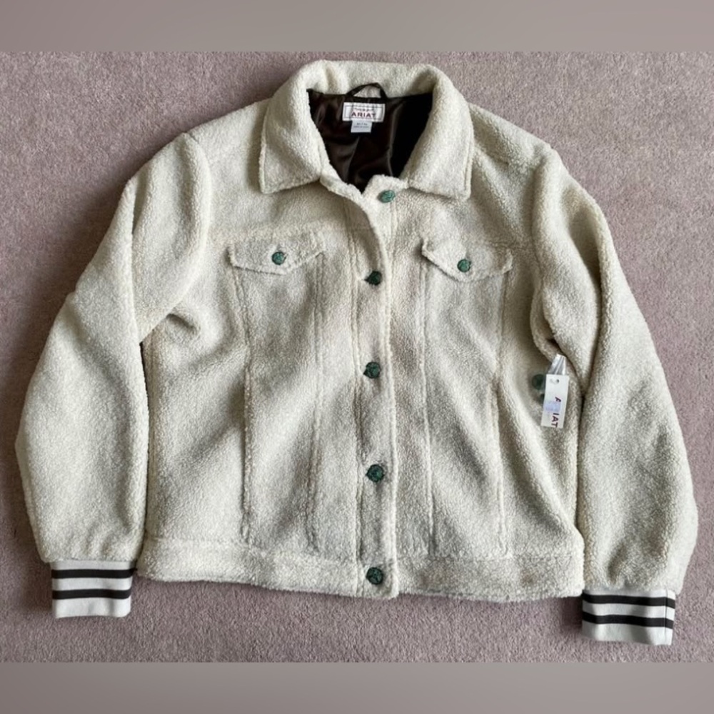 ARIAT Women's Steer My Way Cream Trucker Jacket Size XL (new with tags)